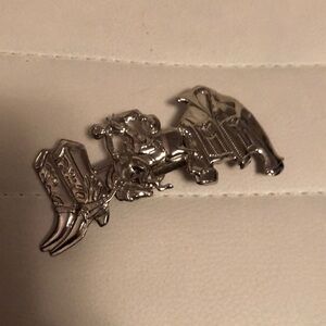Silver Western-Themed hair clip